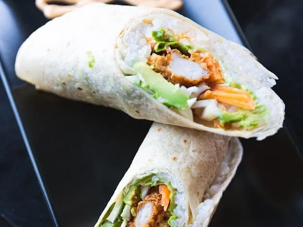 Burrito poulet pané